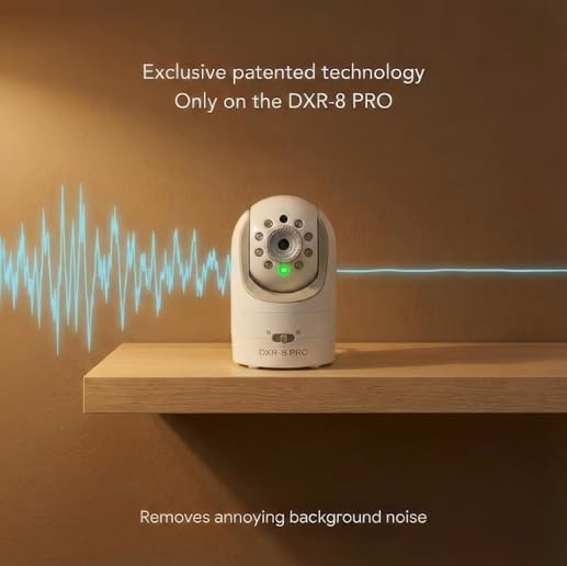 Infant Optics DXR-8 PRO Video Baby Monitor, 720P HD Resolution 5" Display, Patented A.N.R. (Active Noise Reduction), No WiFi, Pan Tilt Zoom, and Interchangeable Lenses