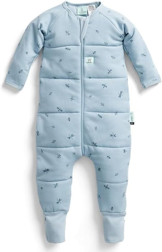 ergoPouch Sleep Onesie 3.5 TOG – Warm Baby Romper & Sleep Layer with Full-Zip, Guarding Against Blankets, Breathable & Movement-Friendly, Ideal for Transitional Sleeping (6-12 Months, Dragonflies)