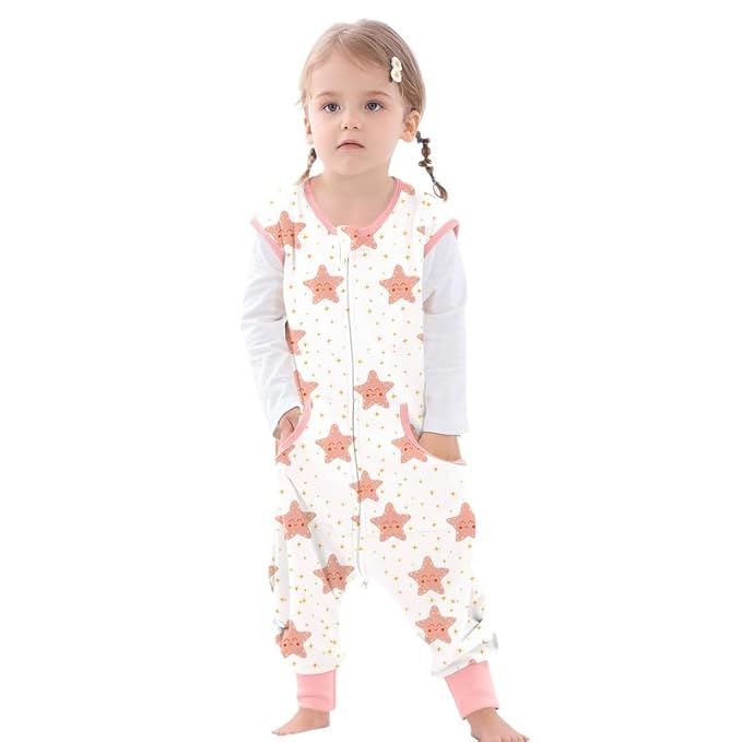 Toddler Sleeping Sack with Feet, Walker Sleep Sack, 0.5Tog (Stars 2T-3T)