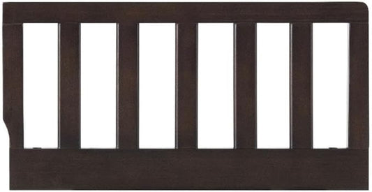 Pemberly Row Modern Wood Toddler Guard Rail in Espresso Finish