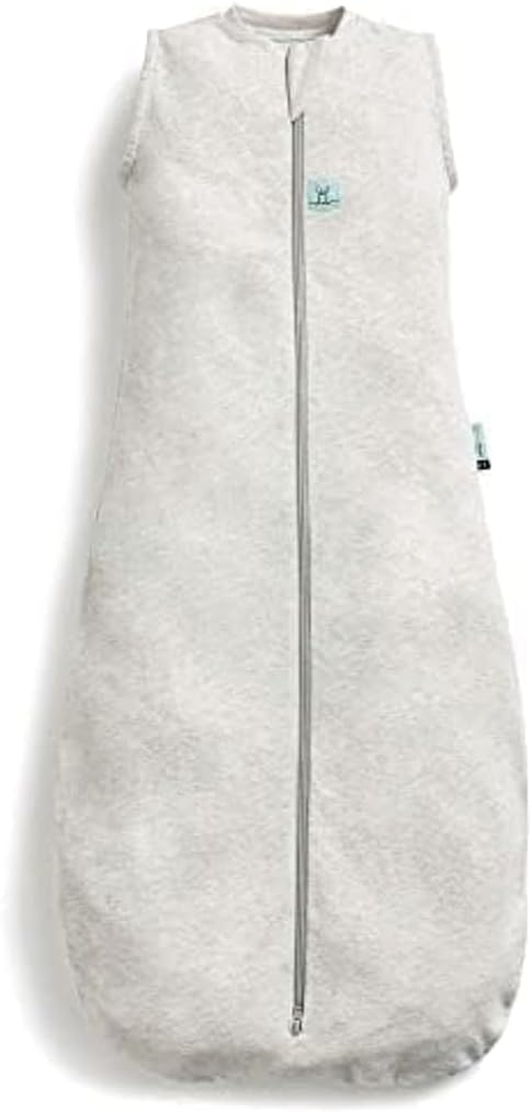 ergoPouch Jersey Sleeping Bag 0.2 TOG – Arms-Out Baby Sleep Sack, Ideal Transition from Swaddling, Slim Fit Keeps Baby Secure & Comfortable, Soft Breathable Fabric (8-24 Months, Grey Marle)
