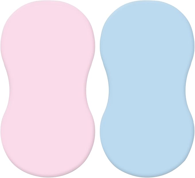 2Pcs Soft Breathable Crib Fitted Sheet Set for Bassinet Rotation Sleeper Newborns Baby Mattress Protectors Sleeves