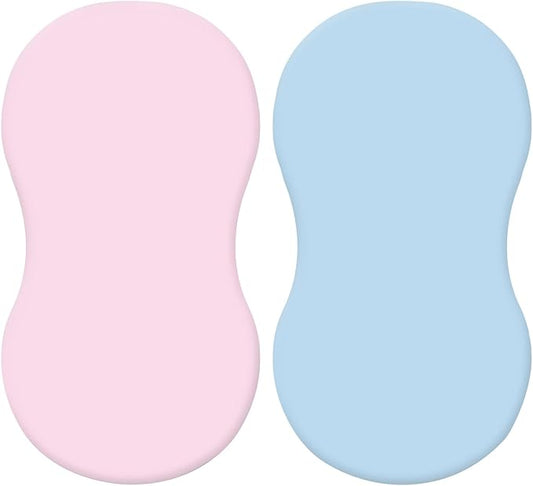 2Pcs Soft Breathable Crib Fitted Sheet Set for Bassinet Rotation Sleeper Newborns Baby Mattress Protectors Sleeves