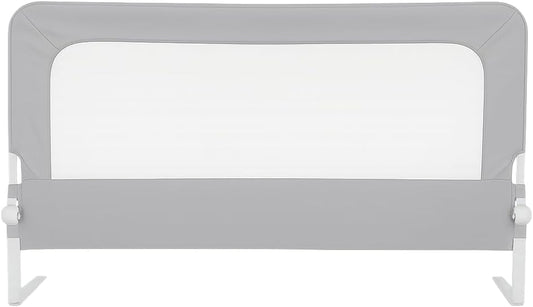 59'' x 22.8" Extra Long Toddler Bed Rail Guard, 1-Pack – Foldable & Portable Safety Rail with Breathable Mesh, Tool-Easy Assembly, Durable Steel Frame, Fits Twin/Full/Queen/King Beds, Grey