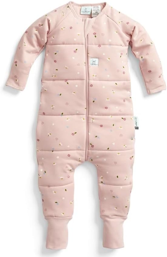 ergoPouch Sleep Onesie 2.5 TOG – Warm Baby Romper & Sleep Layer with Full-Zip, Guarding Against Blankets, Breathable & Movement-Friendly, Ideal for Transitional Sleeping (2-3 Years, Daisies)