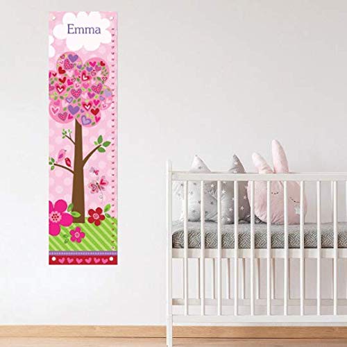 Personalized Growth Chart for Kids, Floral Pink - I See Me!