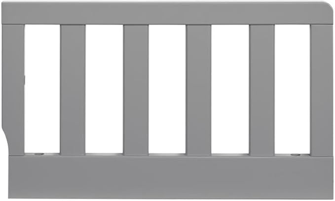 Pemberly Row Modern Wood Toddler Guard Rail in Dove Gray Finish