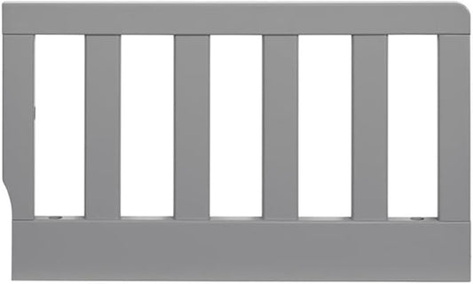 Pemberly Row Modern Wood Toddler Guard Rail in Dove Gray Finish