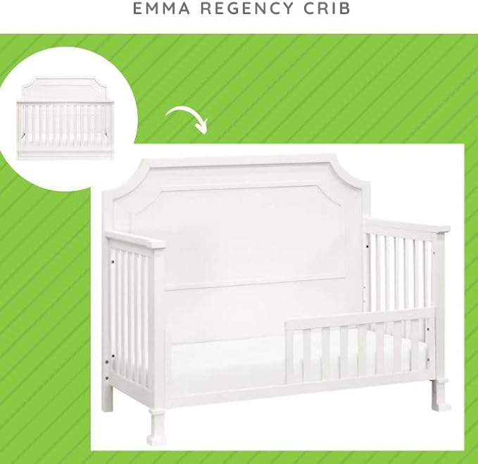 Toddler Bed Safety Guard Rail for Evolur Baby Convertible Cribs - Solid Wood Rail for Convertible Crib to Toddler Bed Conversion - Safety Bed Rail for Children (Linen Grey, Model 811)