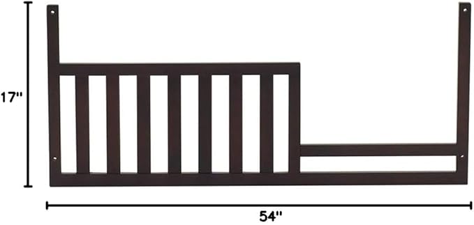 Toddler Bed Safety Guard Rail for Kingsley & Centennial Convertible Cribs - Solid Wood Rail for Convertible Crib to Toddler Bed Conversion - Safety Bed Rail for Children (Rosewood)