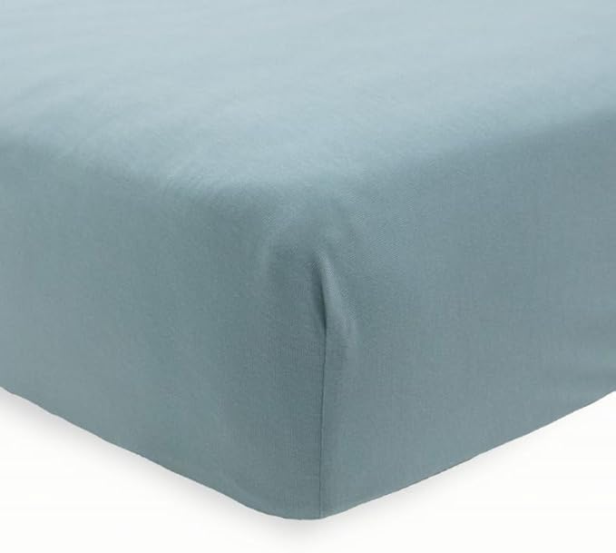 Little Unicorn Premium Stretch Knit Crib Sheet |Super Soft with Optimal Stretch (Harbor)