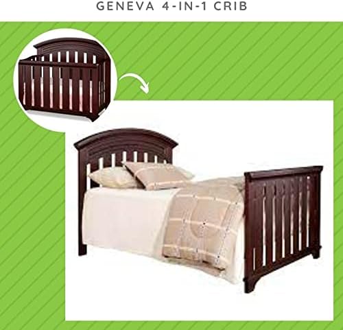 Full-Size Conversion Kit Bed Rails for Westwood Design Convertible Cribs - Solid Wood Rail - Toddler & Adult Bed Rail for Full-Size Beds - Essential Nursery & Baby Furniture (Chocolate Mist, Option 2)