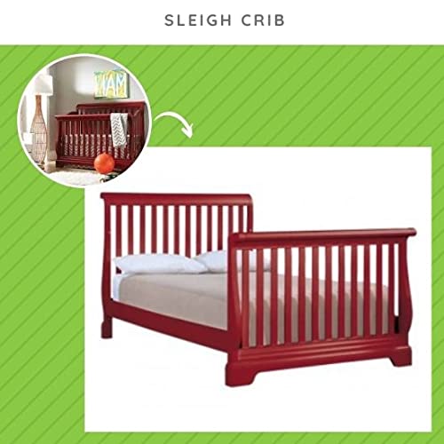 Full-Size Conversion Kit Bed Rails for Young America Convertible Cribs - Solid Wood Rail - Toddler and Adult Bed Rail for Full-Size Beds - Essential Nursery & Baby Furniture (Unfinished)
