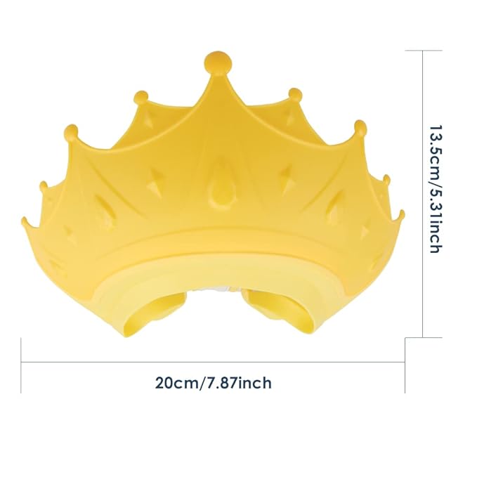 2 Pieces Soft Baby Shower Cap Soft Adjustable for Washing Hair Shield Safe Visor Cap Bathing Shampoo Shower Protection Bath Hat for Toddler Kids Children