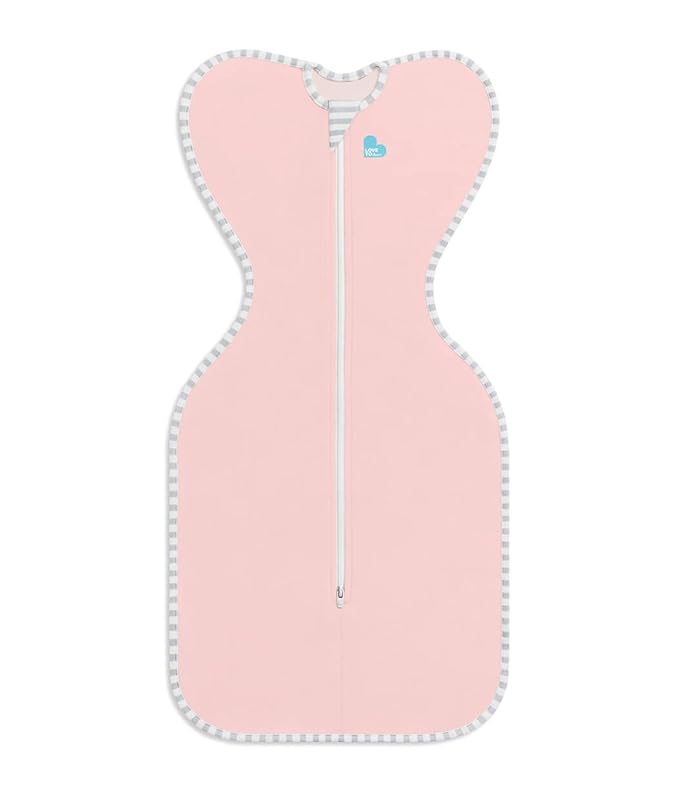 Love to Dream Swaddle UP Self-Soothing Sleep Sack 13-19 lbs., Dramatically Better Sleep, Snug Fit Calms Startle Reflex, 1.0 TOG, Dusty Pink, Medium