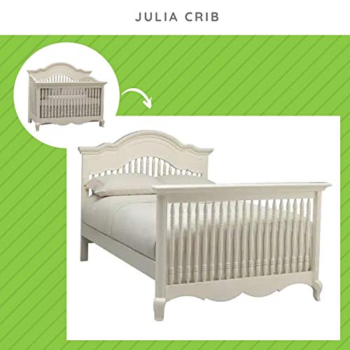 Full-Size Conversion Kit Bed Rails for Suite Bebe Convertible Cribs - Solid Wood Rail - Toddler and Adult Bed Rail for Full-Size Beds - Essential Nursery & Baby Furniture (White Linen)
