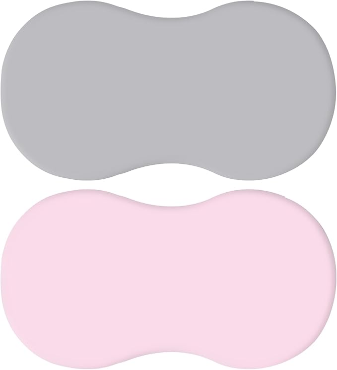 2Pcs Soft Breathable Crib Fitted Sheet Set for Bassinet Rotation Sleeper Newborns Baby Mattress Protectors Sleeves