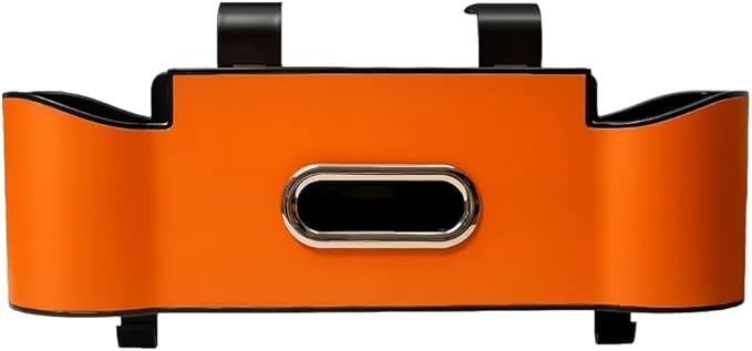 asfanst 3-in-1 Car Backseat Organizer with Cup Holder, Tissue Box, and Hooks, Multifunctional Back Seat Storage for Phones, Snacks, Drinks, and Handbags (1, Orange)