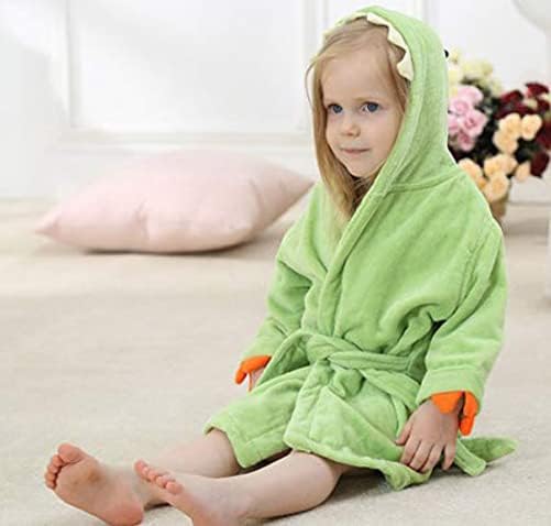 Kids Boys Girls Bath Robe Toddler Cotton Towel Animal Baby Dinosaur Hooded Bathrobe