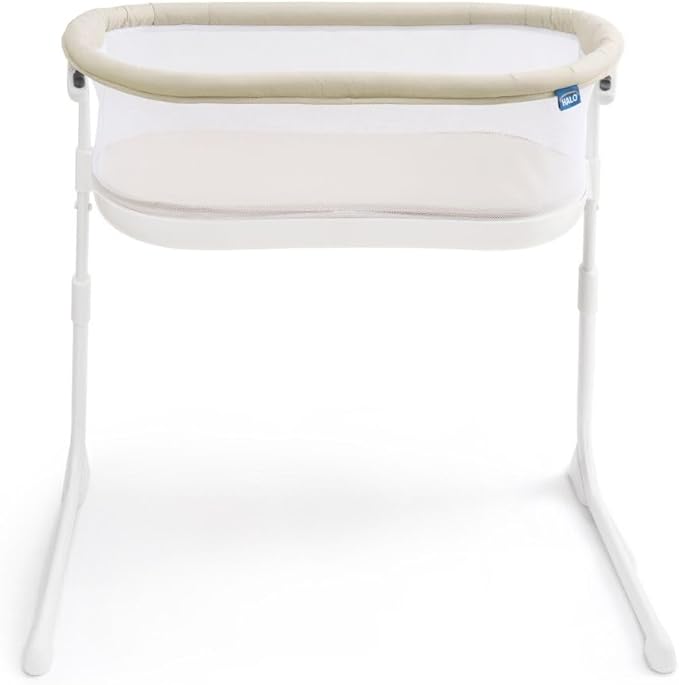 HALO® BassiNest® Lite – Breathable Baby Bassinet Slides Over Bed with Mesh Walls for Airflow & Visibility, Lowering Wall for Easy Access, Portable & Lightweight, Fits Most Beds