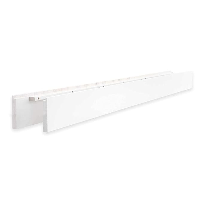 Full-Size Conversion Kit Bed Rails for Baby Appleseed and Eco-Chic Convertible Cribs - Solid Wood Rail - Toddler and Adult Bed Rail for Full-Size Beds - Nursery and Baby Furniture (White, Option 1)