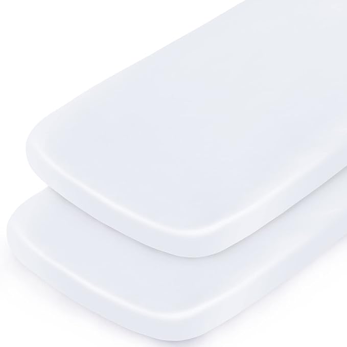 Satin Bedside Sleeper Sheet 2 Pack - Fits Most Bassinet & Crib Mattresses, Satin Bassinet Sheets for Baby Hair (33"x20"x5") - Silk Baby Sheet for Boys & Girls - White
