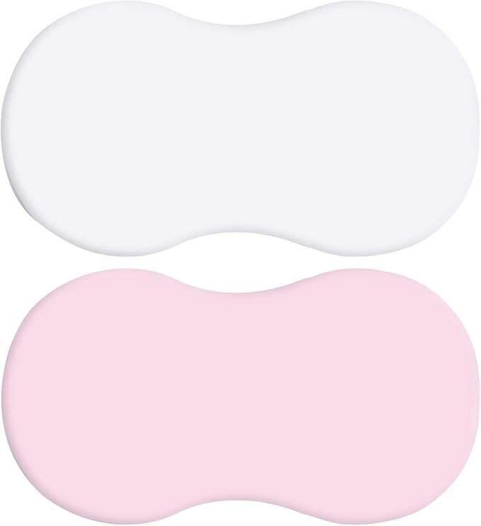 2Pcs Soft Breathable Crib Fitted Sheet Set for Bassinet Rotation Sleeper Newborns Baby Mattress Protectors Sleeves