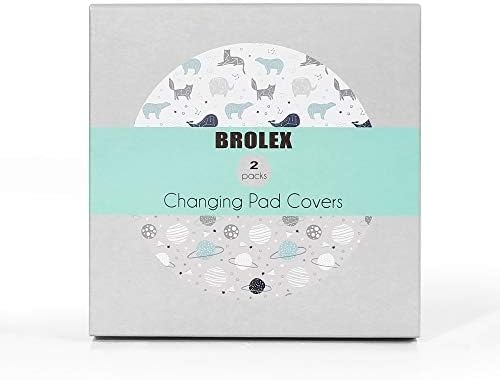 BROLEX Changing Pad Covers for Baby: Boy Girls Ultra Stretchy Soft 2 Pack Space Planet