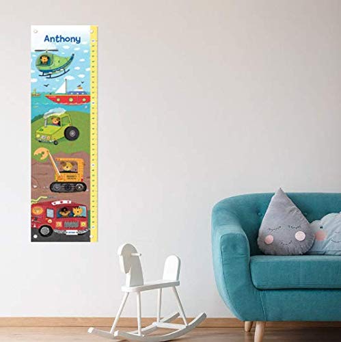 Personalized Growth Chart for Kids, Construction - I See Me!