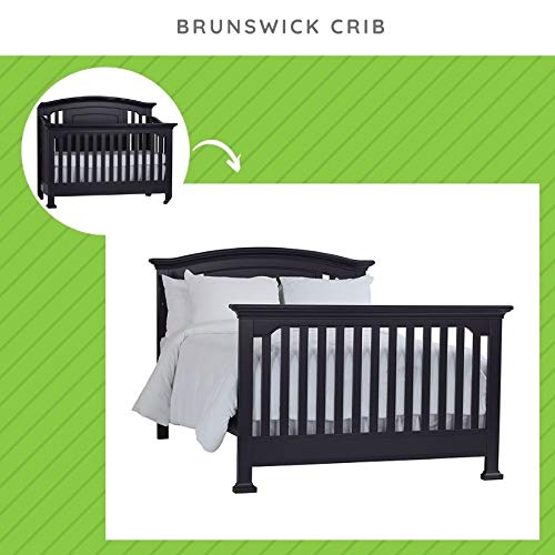 Full-Size Conversion Kit Bed Rails for Kingsley & Centennial Convertible Cribs - Solid Wood Rail - Toddler and Adult Bed Rail for Full-Size Beds - Essential Nursery & Baby Furniture (Unfinished)