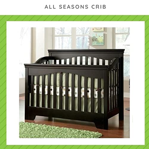 Full-Size Conversion Kit Bed Rails for Young America Convertible Cribs - Solid Wood Rail - Toddler and Adult Bed Rail for Full-Size Beds - Essential Nursery & Baby Furniture (Black)
