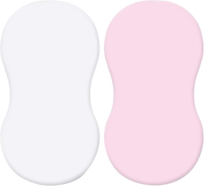 2Pcs Soft Breathable Crib Fitted Sheet Set for Bassinet Rotation Sleeper Newborns Baby Mattress Protectors Sleeves