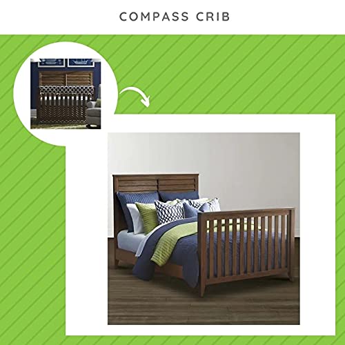 Full-Size Conversion Kit Bed Rails for Bassett Baby Convertible Cribs - Solid Wood Rail - Toddler and Adult Bed Rail for Full-Size Beds - Essential Nursery & Baby Furniture (Cobblestone)
