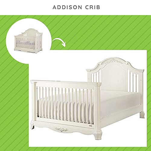 Full-Size Conversion Kit Bed Rails for Bassett Baby Convertible Cribs - Solid Wood Rail - Toddler and Adult Bed Rail for Full-Size Beds - Essential Nursery & Baby Furniture (Pearl)