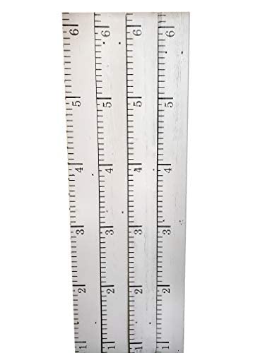 Rockin Wood Custom Name Growth Chart for Kids Made from Reclaimed Rustic Wood - Hand Painted No Vinyl (Whitewash)