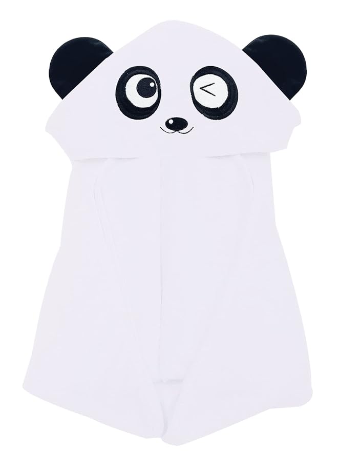 YOYOO Baby Bath Towel – Viscose Derived from Bamboo, Baby Hooded Towels - Newborn Essential Cute White Panda-Perfect Baby Registry Gifts for Boy Girl