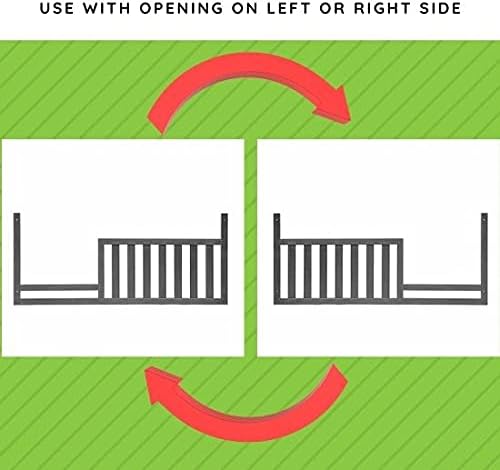 Toddler Bed Safety Guard Rail for Oxford Baby, Soho, Ozlo & Avalon Baby Convertible Cribs - Solid Wood Rail for Toddler Bed Conversion - Safety Rails for Children (Midnight Slate, Option 1)