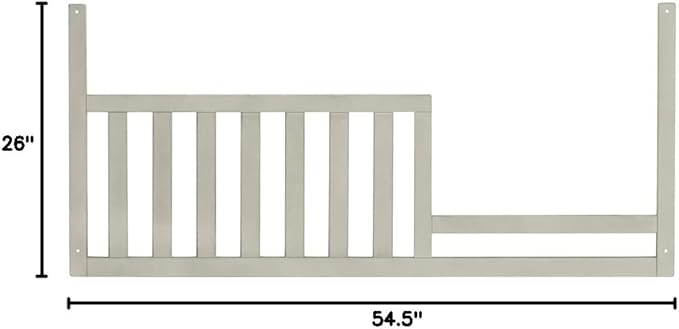 Toddler Bed Safety Guard Rail for Kingsley & Centennial Convertible Cribs - Solid Wood Rail for Convertible Crib to Toddler Bed Conversion - Safety Bed Rail for Children (Antique White - Amherst)