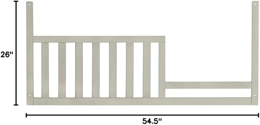 Toddler Bed Safety Guard Rail for Kingsley & Centennial Convertible Cribs - Solid Wood Rail for Convertible Crib to Toddler Bed Conversion - Safety Bed Rail for Children (Antique White - Amherst)