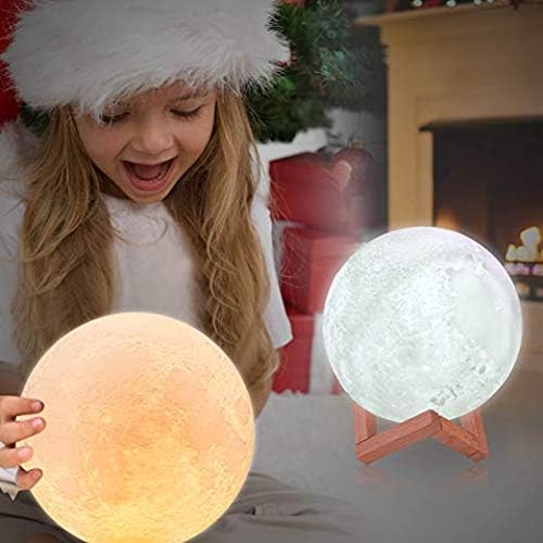 LOGROTATE Moon Lamp, 3D Print LED 16 Colors RGB Moon Light, Decorative Lights Night Light with Remote&Touch Control and Adjustable Brightness & USB Recharge for Kids Lovers Birthday Gifts (5.98 inch)