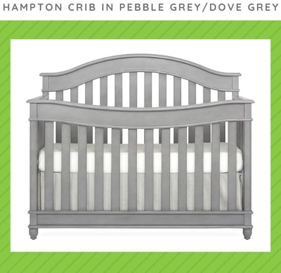 Toddler Bed Safety Guard Rail for Evolur Baby Convertible Cribs - Solid Wood Rail for Convertible Crib to Toddler Bed Conversion - Safety Bed Rail for Children (Pebble Dove Grey, Model 811)
