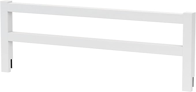 Safety Guard Rail for Baby, Kids, and Children - Solid Wood Safety Bed Rail for Toddlers - Easy Installation - Premium Protection for Bunk, Twin, Full, Queen and King Size Beds - (Bianca White-Delta)