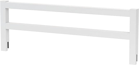 Safety Guard Rail for Baby, Kids, and Children - Solid Wood Safety Bed Rail for Toddlers - Easy Installation - Premium Protection for Bunk, Twin, Full, Queen and King Size Beds - (Bianca White-Delta)