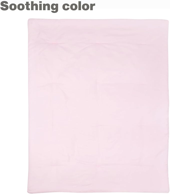 EVERYDAY KIDS 4 Piece Toddler Bedding Set - Includes Comforter, Flat Sheet, Fitted Sheet and Reversible Pillowcase - Solid Pink