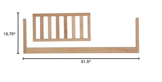 dadada Baby Toddler Bed Rail – Crib Conversion Kit for Brand Crib Models Only (Soho, Austin, Lala, Bliss & Spirit) – Solid Beechwood, Made in Italy, GREENGUARD Gold Certified (Natural)
