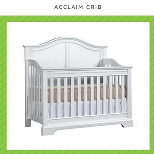 Full-Size Conversion Kit Bed Rails for Young America Convertible Cribs - Solid Wood Rail - Toddler and Adult Bed Rail for Full-Size Beds - Essential Nursery & Baby Furniture (White)