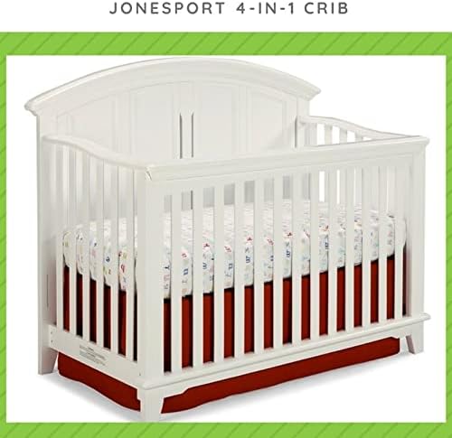 Toddler Bed Safety Guard Rail for Westwood Design Convertible Cribs - Solid Wood Rail for Convertible Crib to Toddler Bed Conversion - Safety Rails for Children's Beds (White, Jonesport Crib)