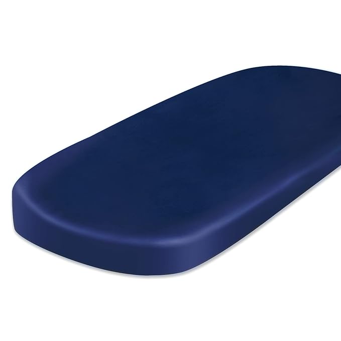 Satin Bassinet Sheet Fitted Great for Baby Hair Soft Silk Feeling Bassinet Sheets for Rectangle Hourglass Oval Cradle or Bassinet Pad＆Mattress for Boys and Girls Gift for Baby Toddler Navy