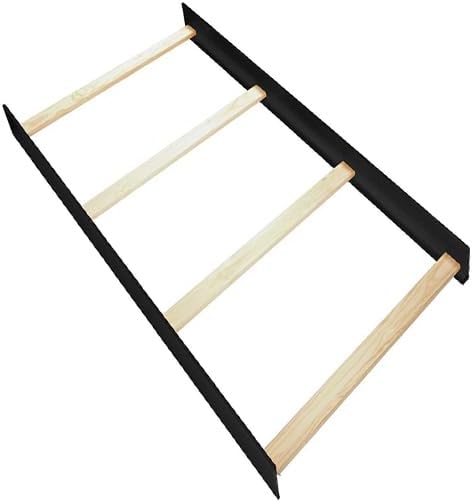 CC KITS Universal Replacement Bed Rails for Twin Size and Full Size - Solid Wood Hook-On Rails with Support Slats Included - Easy Installation - Premium Bed Rail (Espresso, Twin-Size)