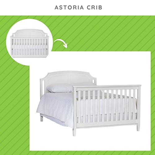 Full-Size Conversion Kit Bed Rails for Suite Bebe Convertible Cribs - Solid Wood Rail - Toddler and Adult Bed Rail for Full-Size Beds - Essential Nursery & Baby Furniture (White)